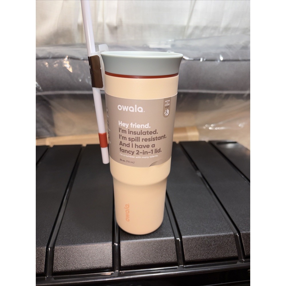 Owala 24oz Stainless Steel Straw Tumbler - Sandy Shores Color NWT